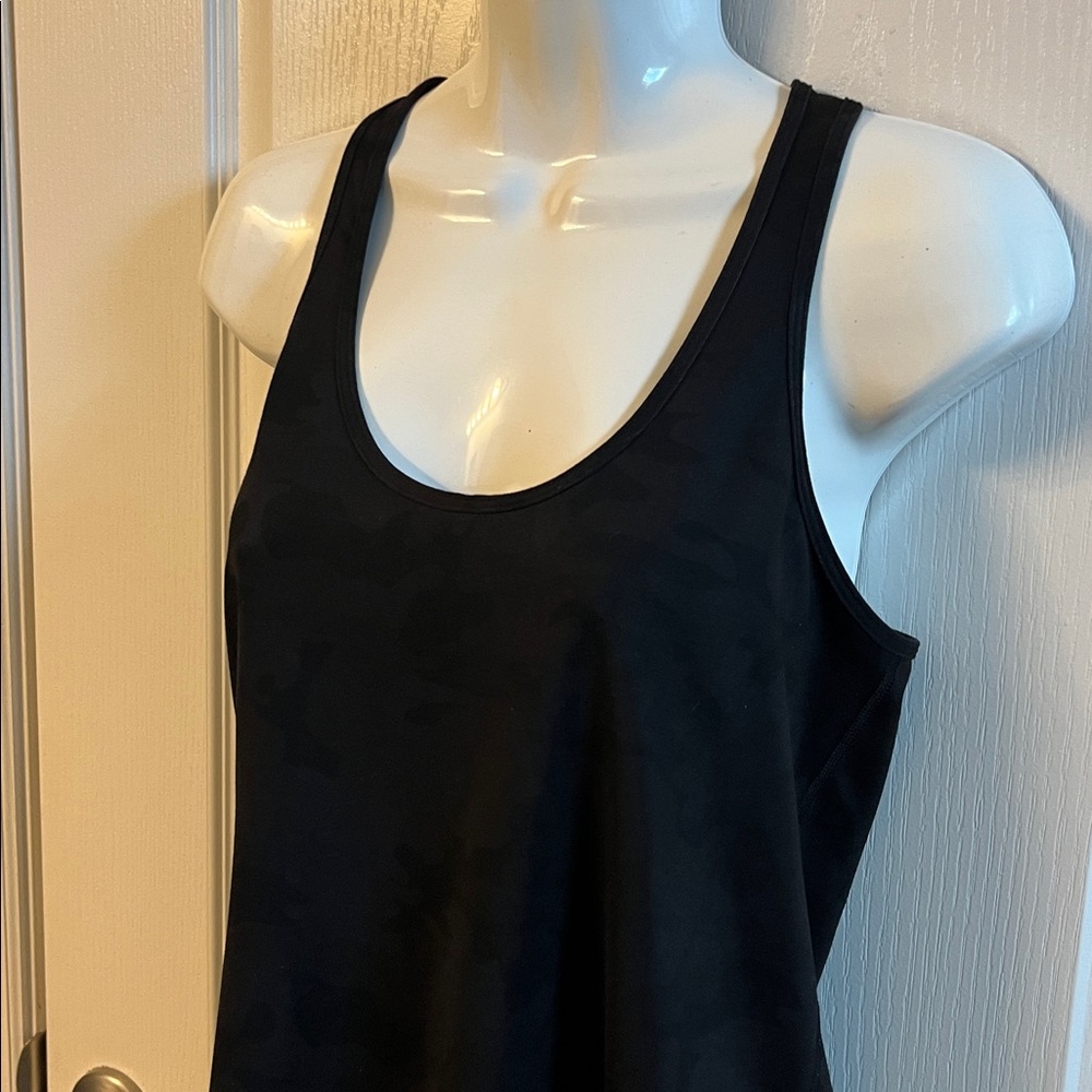 Lululemon Cool Racerback Tank Camo Deep Coal Multi Size 8 - Picture 3 of 5